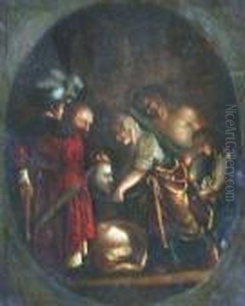 Judith With The Head Of Holofernes Oil Painting by Adam Elsheimer