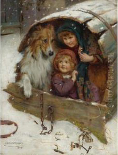 Weatherbound Oil Painting by Arthur John Elsley