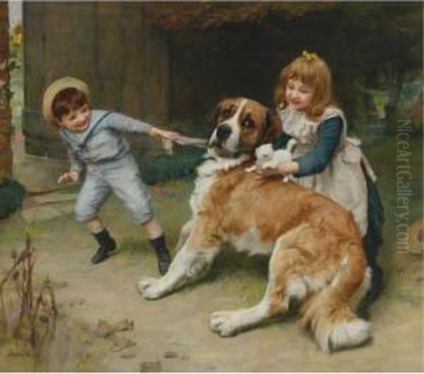 Friend Or Foe? Oil Painting by Arthur John Elsley