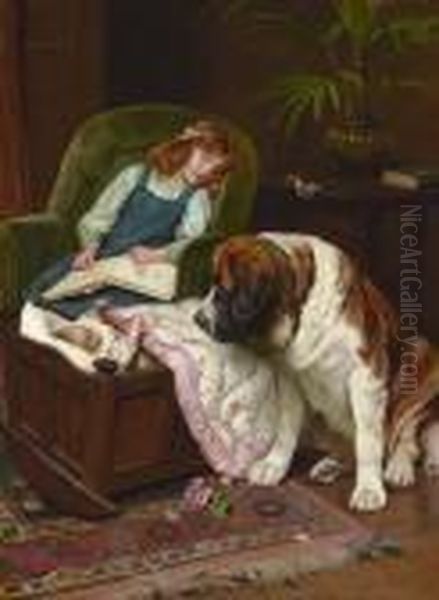 The Faithful Guardian Oil Painting by Arthur John Elsley