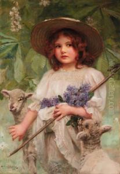 Little Bo Peep Oil Painting by Arthur John Elsley