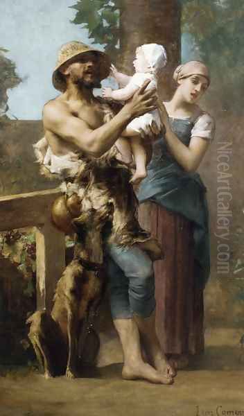 Peasant Family Oil Painting by Leon Francois Comerre