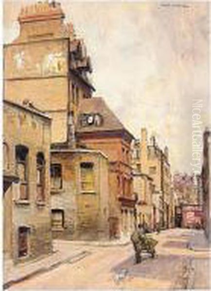 Oxbridge Street, Notting Hill Gate Oil Painting by Frank Lewis Emanuel