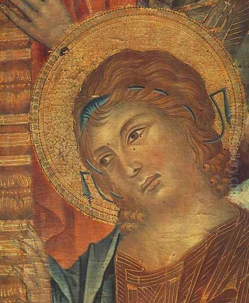 The Madonna in Majesty (Maestà) [detail #2] Oil Painting by (Cenni Di Peppi) Cimabue