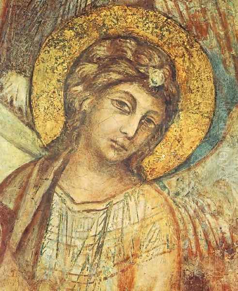 Madonna Enthroned with the Child, St Francis and four Angels (detail) Oil Painting by (Cenni Di Peppi) Cimabue