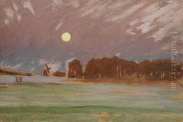 Landschaft Im Mondschein Oil Painting by Am Hans Ende