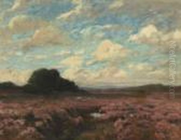 Bluhende Heide Oil Painting by Am Hans Ende