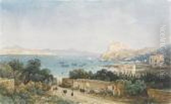 Ansicht Vongibraltar Oil Painting by Thomas Ender