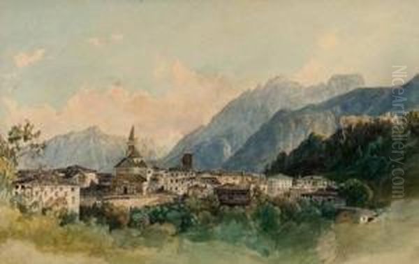 Pieve Di Cadore Oil Painting by Thomas Ender