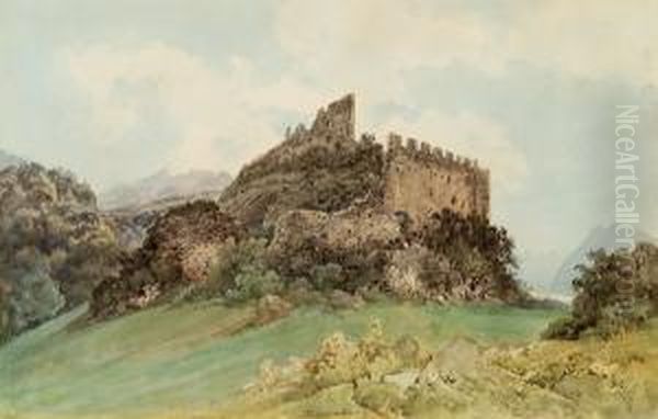 Ruine Wartenberg Oil Painting by Thomas Ender