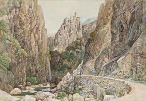 Castel Cornedo Presso Bolzano Oil Painting by Thomas Ender