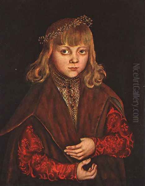 A Prince of Saxony 1517 Oil Painting by Lucas The Elder Cranach