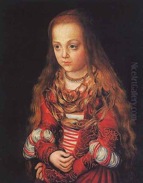 A Princess Of Saxony 1517 Oil Painting by Lucas The Elder Cranach