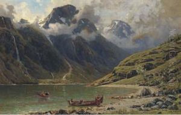 Naero Fjord Oil Painting by Henry Enfield