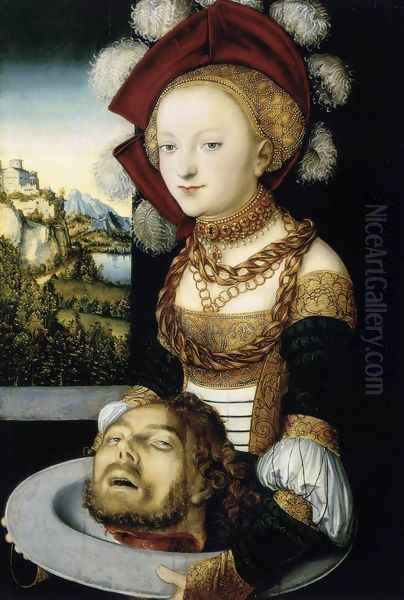 Salome c. 1530 Oil Painting by Lucas The Elder Cranach