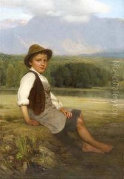 The Young Farmhand Oil Painting by Johann Friedrich Engel