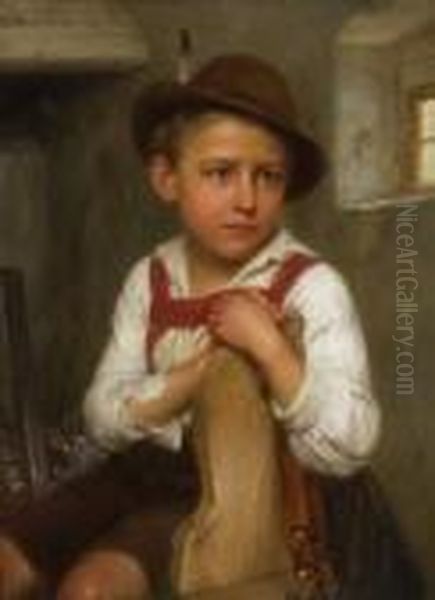 Der Kleine Jager. Oil Painting by Johann Friedrich Engel