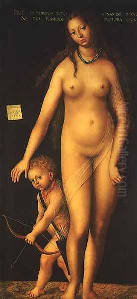 Venus and Cupid 1509 Oil Painting by Lucas The Elder Cranach