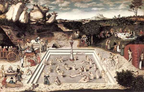 The Fountain of Youth 1546 Oil Painting by Lucas The Elder Cranach