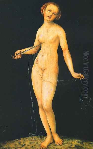 Lucretia Oil Painting by Lucas The Elder Cranach