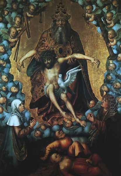 The Trinity Oil Painting by Lucas The Elder Cranach