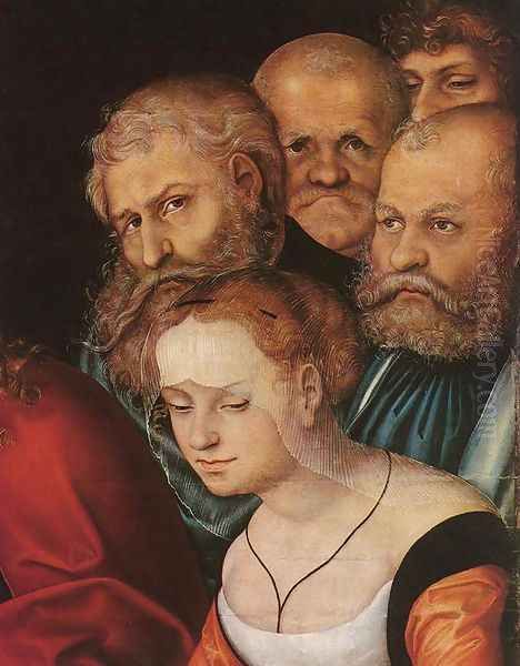 Christ and the Adulteress (detail) 1532 Oil Painting by Lucas The Elder Cranach