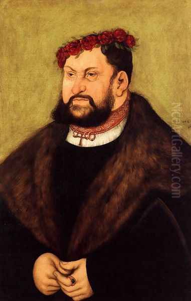 Elector John the Constant of Saxony 1526 Oil Painting by Lucas The Elder Cranach