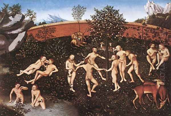 The Golden Age Oil Painting by Lucas The Elder Cranach