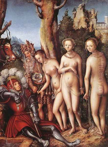 The Judgment of Paris 1512-14 Oil Painting by Lucas The Elder Cranach