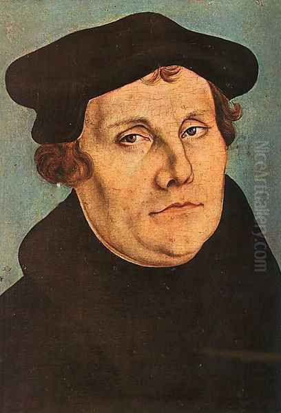 Portrait of Martin Luther Oil Painting by Lucas The Elder Cranach