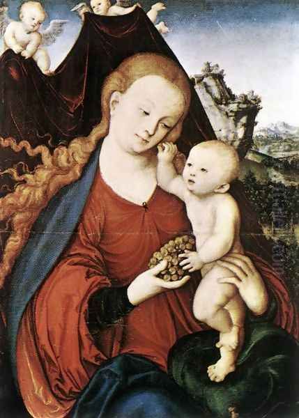 Madonna and Child Oil Painting by Lucas The Elder Cranach