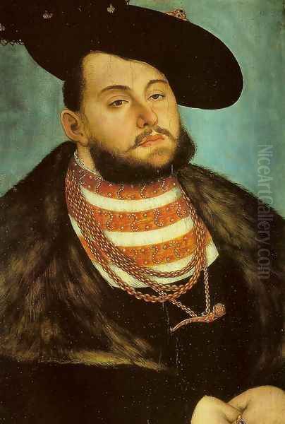 Portrait of Elector Johann Friedrich the Magnimonious Oil Painting by Lucas The Elder Cranach