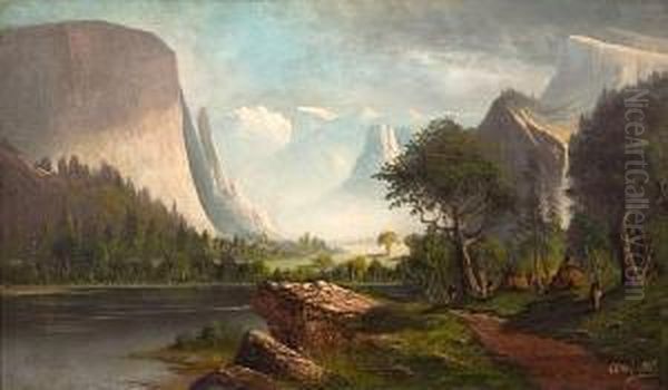 Gates Of The Yosemite Valley Oil Painting by John Joseph Englehardt