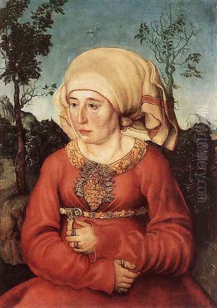 Portrait of Frau Reuss Oil Painting by Lucas The Elder Cranach