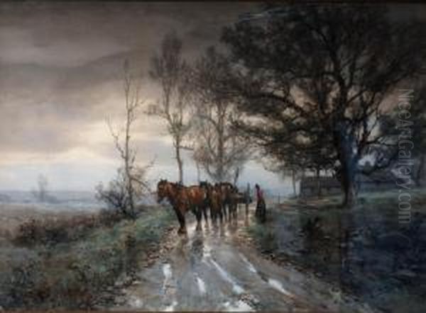 Afterthe Rain Oil Painting by Frank F. English