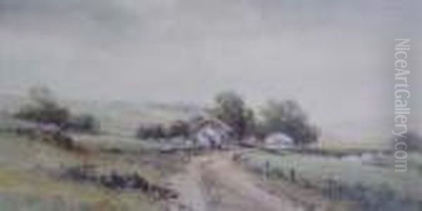 Shower Creek Oil Painting by Frank F. English