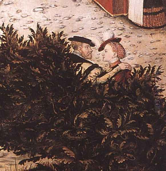 The Fountain of Youth (detail 7) 1546 Oil Painting by Lucas The Elder Cranach