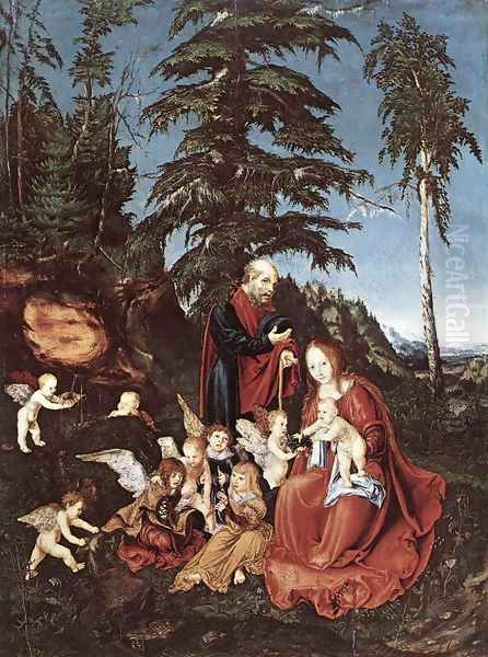 The Rest on the Flight into Egypt 1504 Oil Painting by Lucas The Elder Cranach