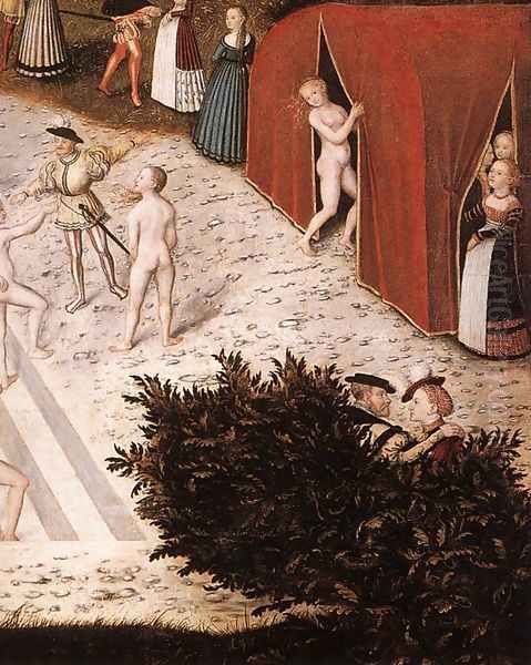 The Fountain of Youth (detail 3) 1546 Oil Painting by Lucas The Elder Cranach