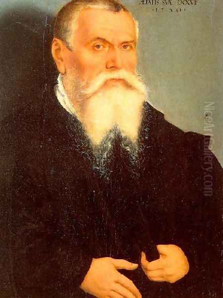 Self-Portrait 1550 Oil Painting by Lucas The Elder Cranach