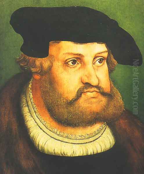 Portrait of Elector Frederick the Wise Oil Painting by Lucas The Elder Cranach