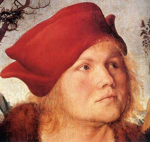 Portrait of Dr. Johannes Cuspinian (detail 1) c. 1502 Oil Painting by Lucas The Elder Cranach