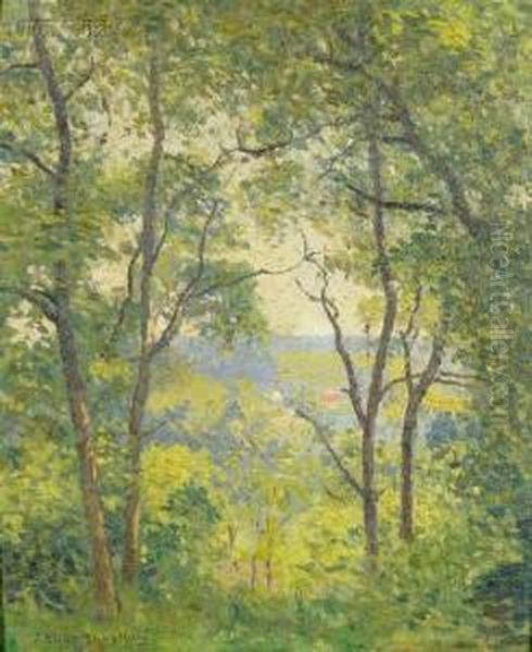 The Vista A Mystic, Connecticut Landscape Oil Painting by Joseph Eliot Enneking