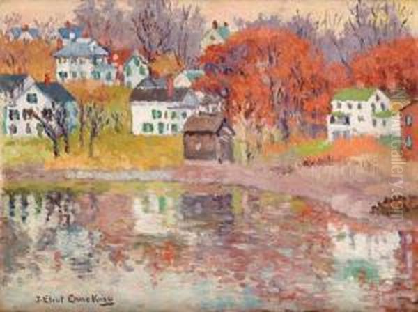 Reflection Oil Painting by Joseph Eliot Enneking