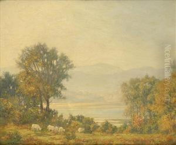 Barmouthestuary Oil Painting by Augustus William Enness