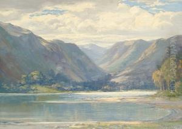 Ullswater, Lake District Oil Painting by Augustus William Enness