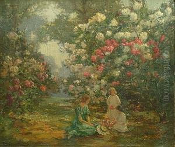 Kew Gardens Oil Painting by Augustus William Enness