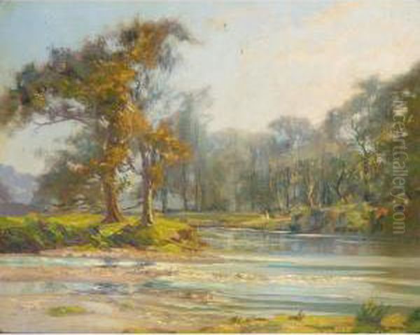 River Dwryd Oil Painting by Augustus William Enness