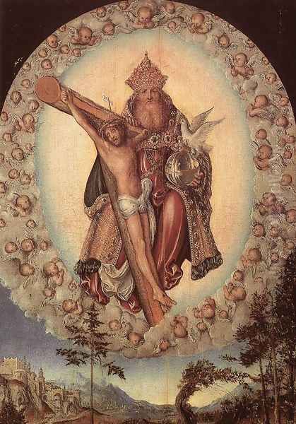 Trinity Oil Painting by Lucas The Elder Cranach