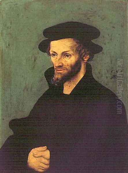 Philipp Melanchthon Oil Painting by Lucas The Elder Cranach